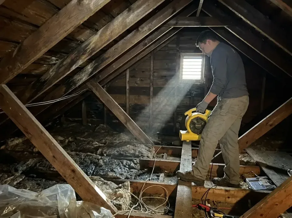 attic-water-damage-drying-proc-007 — frequently asked questions, Emergency Water Extraction & 24/7 Flood Response in Clover…